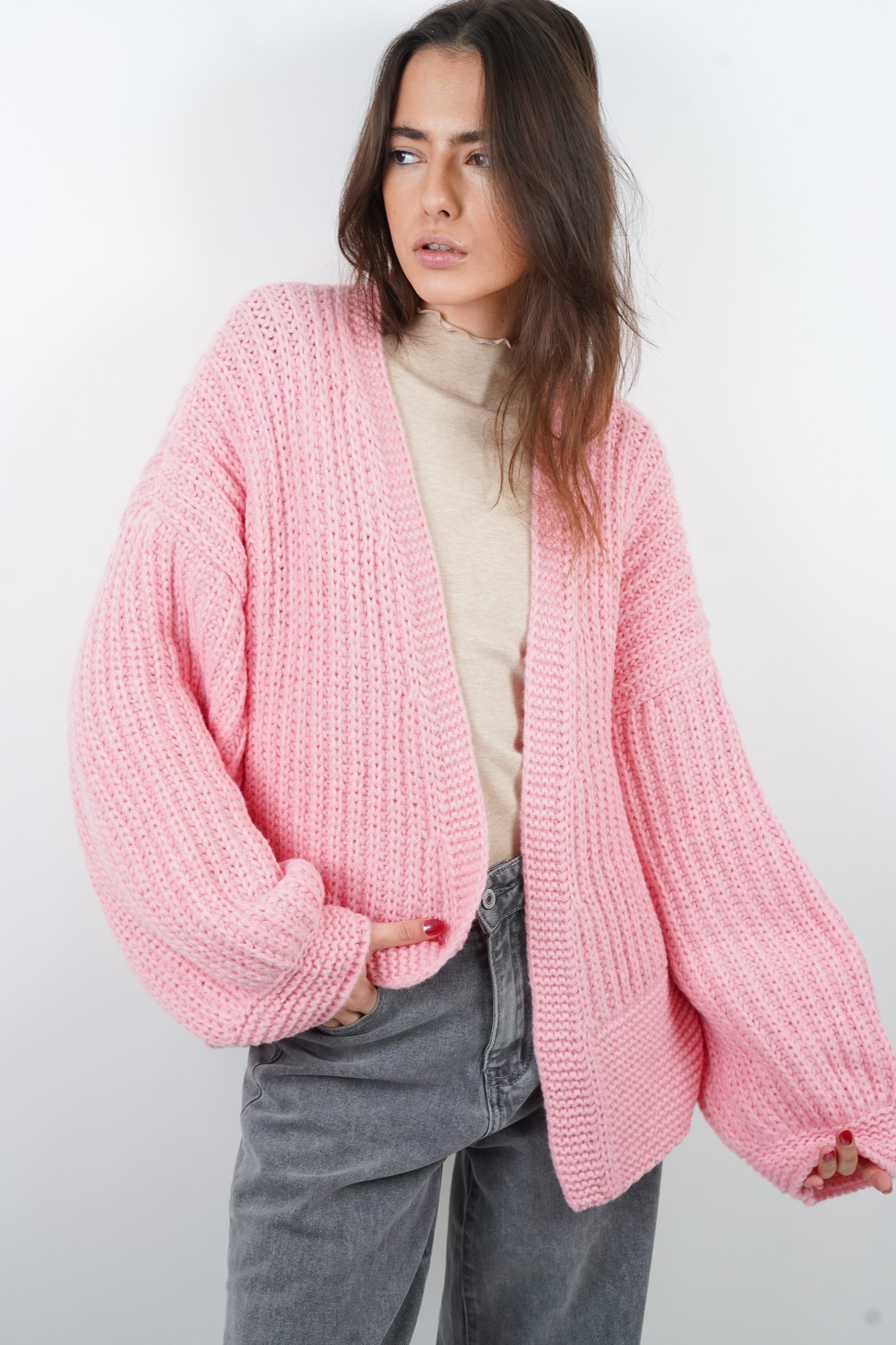 Gilet Eleonore rose