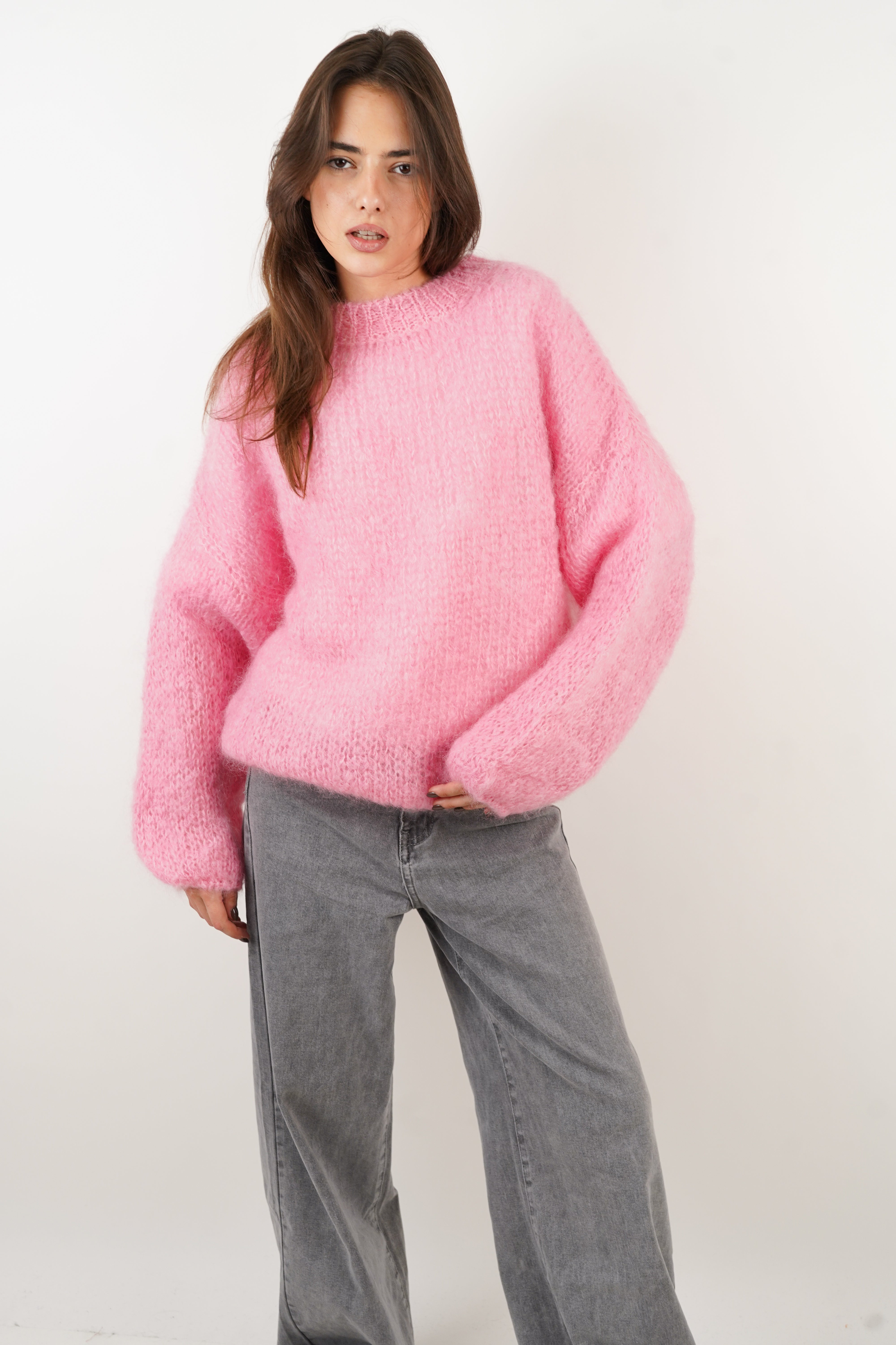 Dina mohair pink sweater