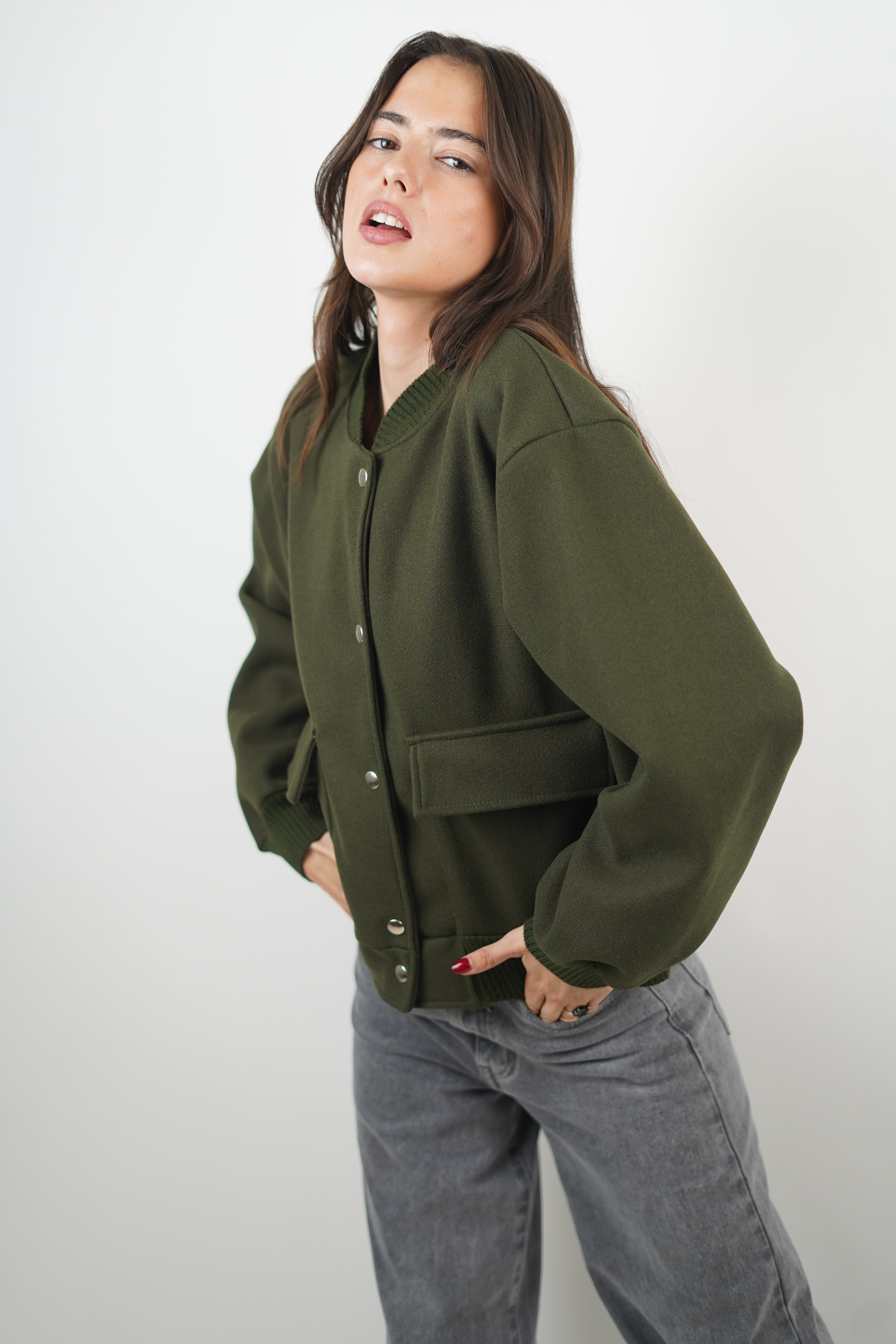 Céline khaki bomber jacket