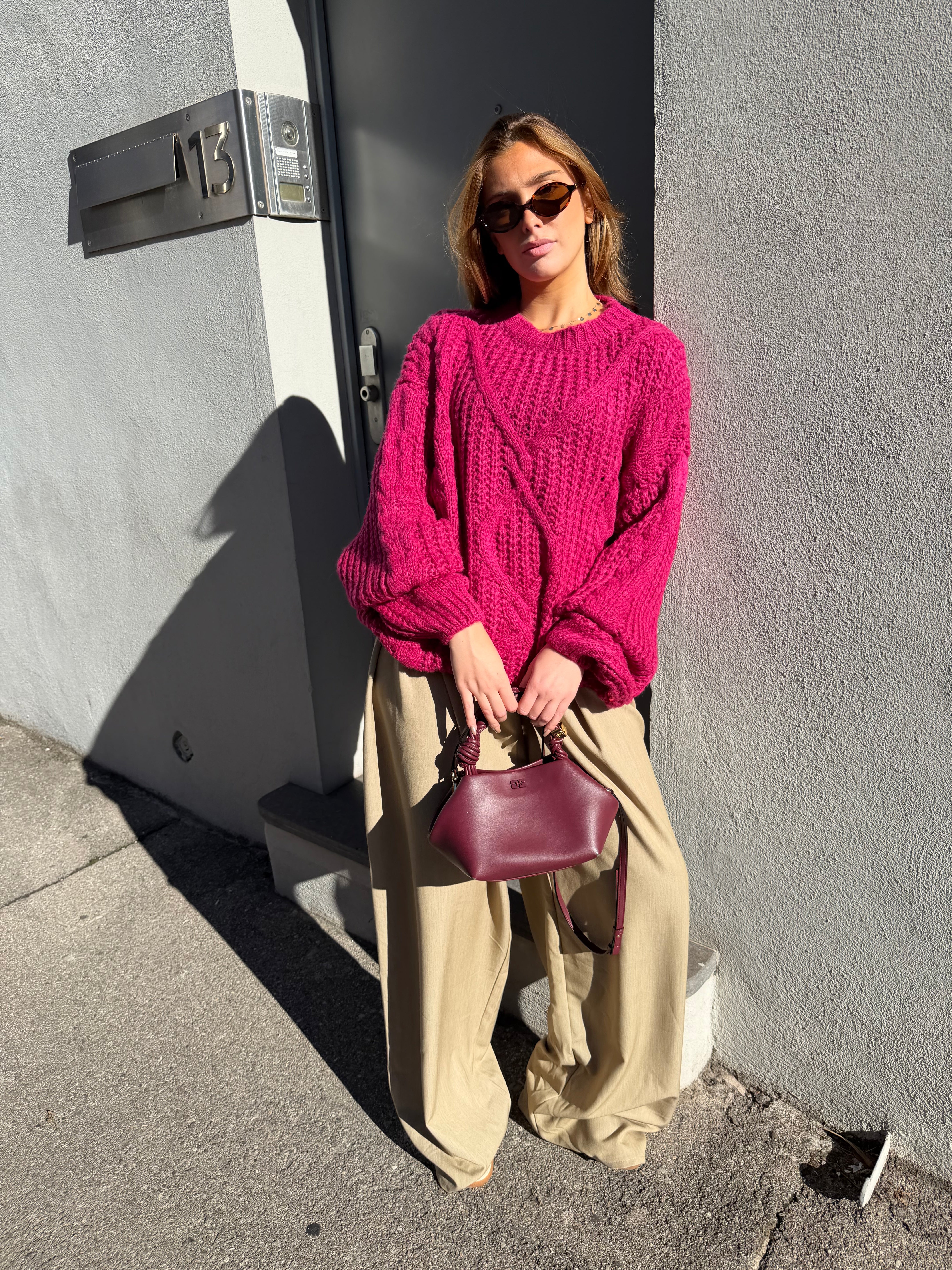 Monica fuchsiafarbener Pullover