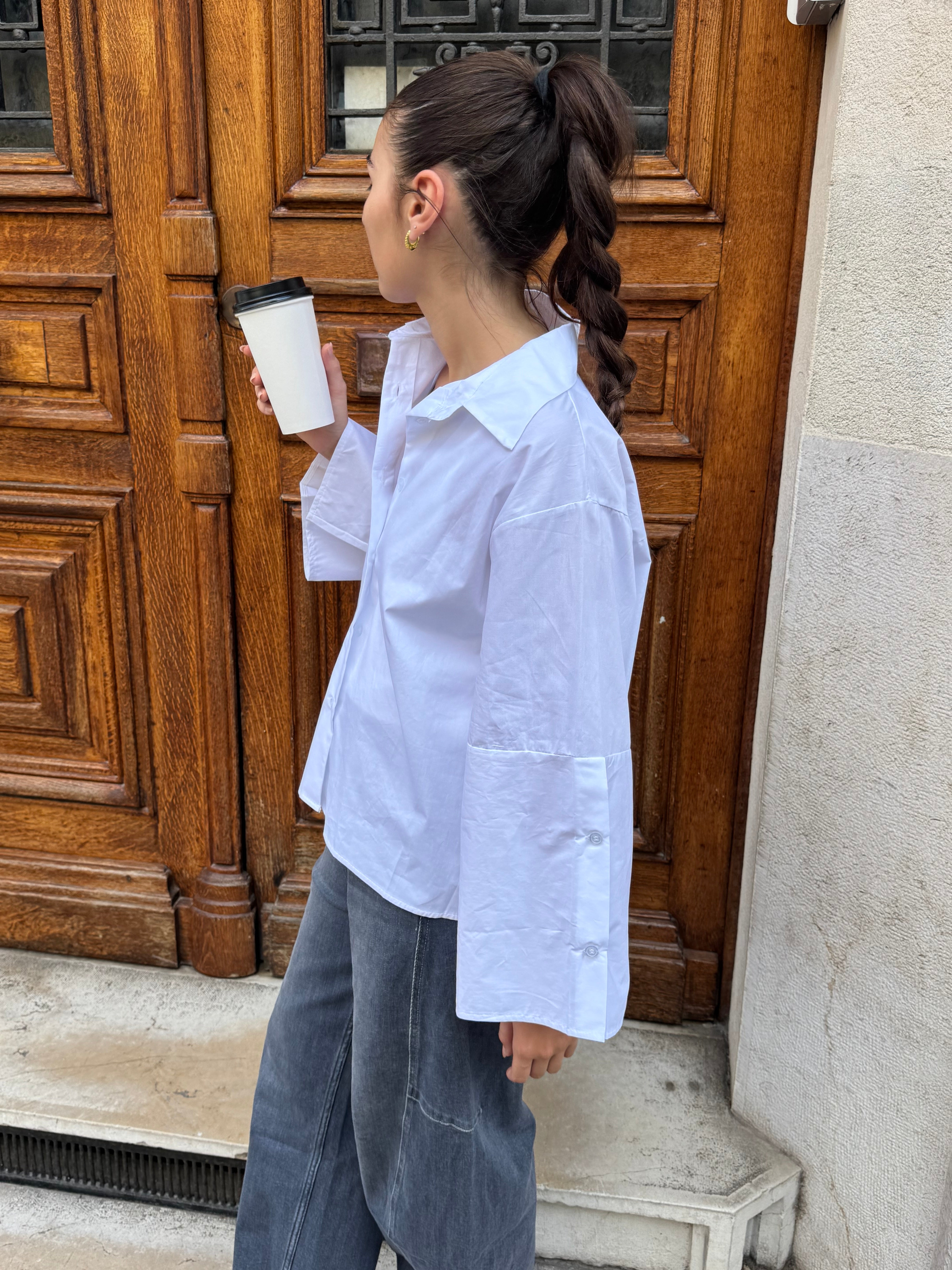 Weißes Evelyne-Shirt