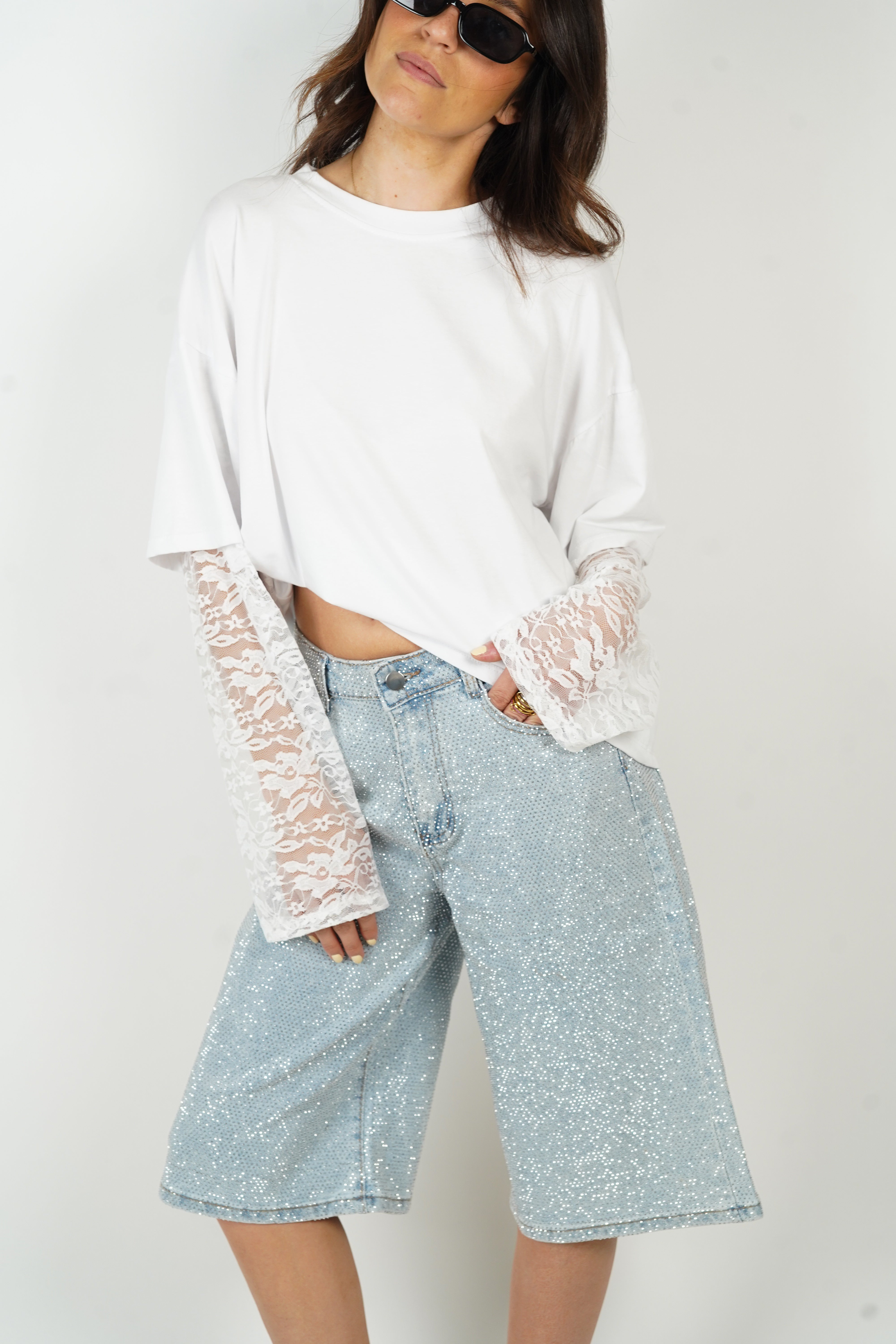 قميص تي شيرت لينا أبيض