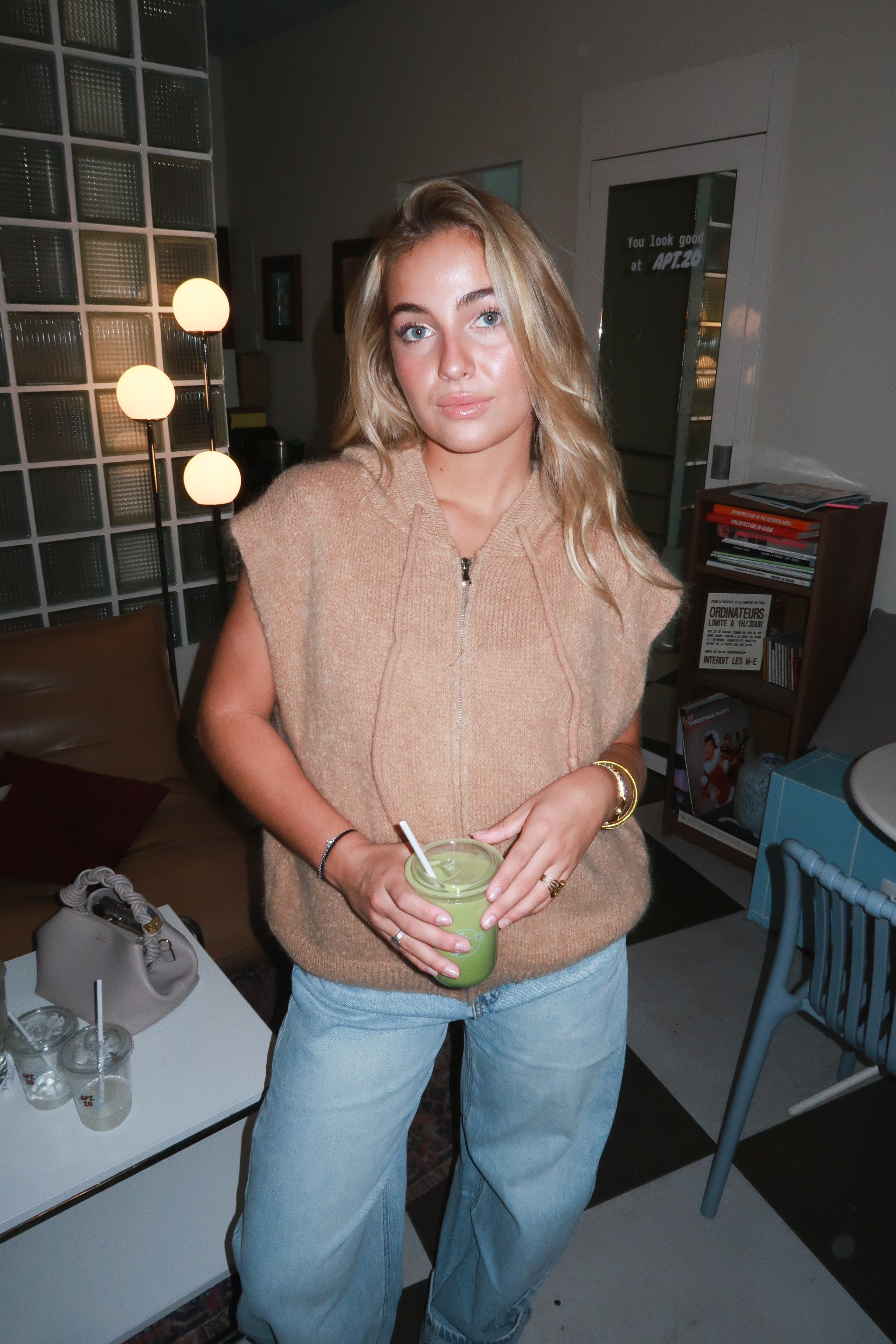 Livia taupe mohair vest