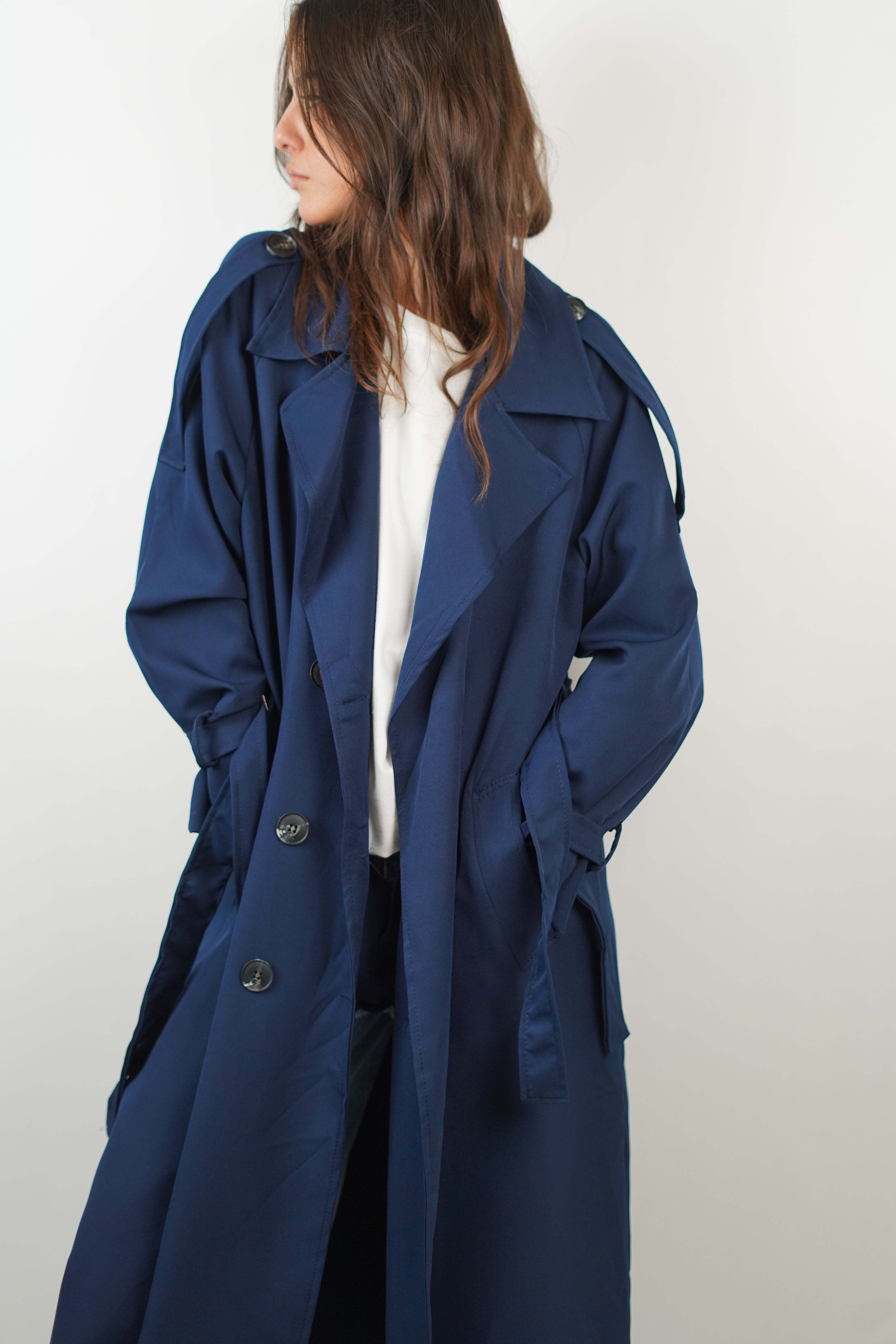 Marineblauer Lola-Trenchcoat