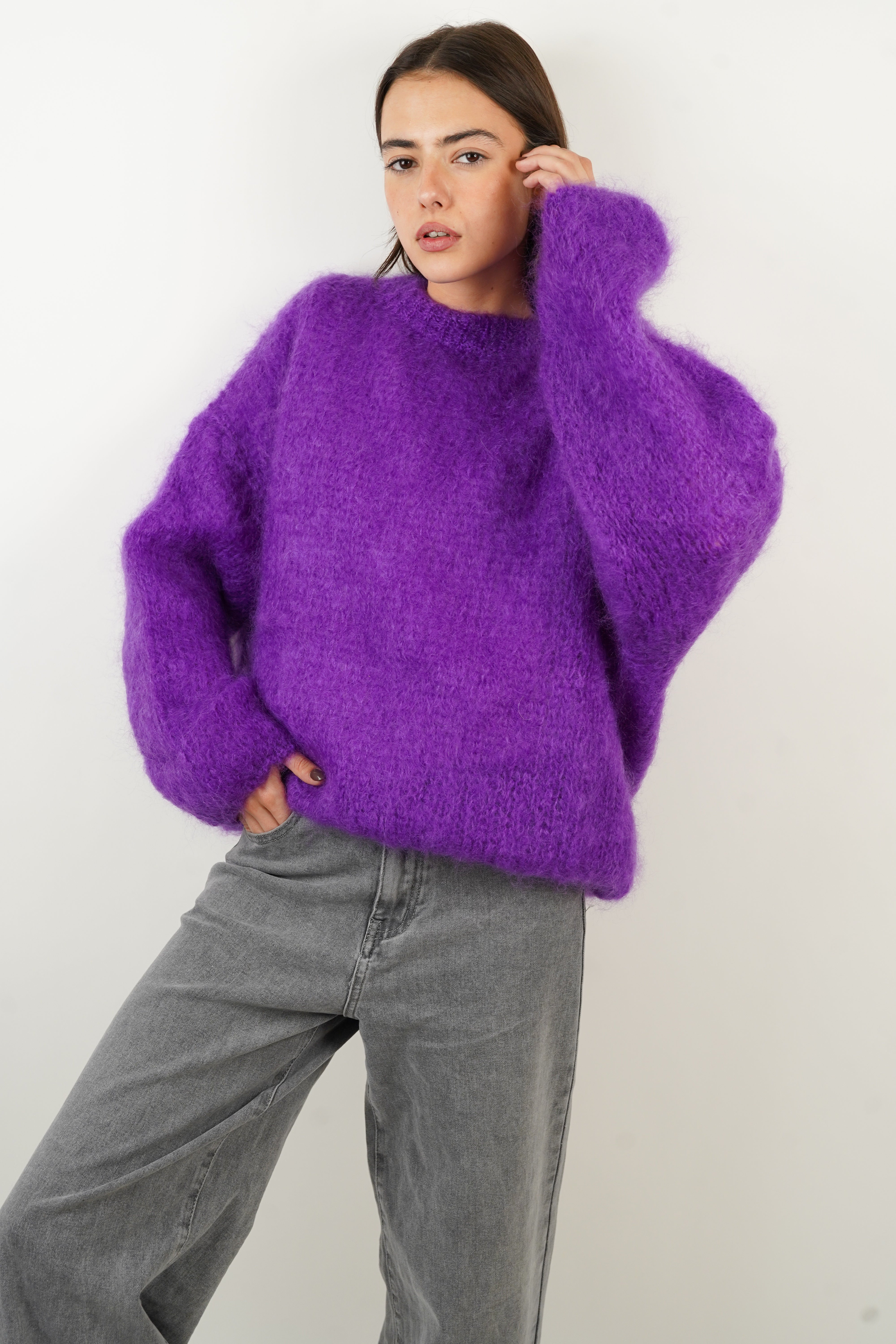 Pull Dina mohair violet