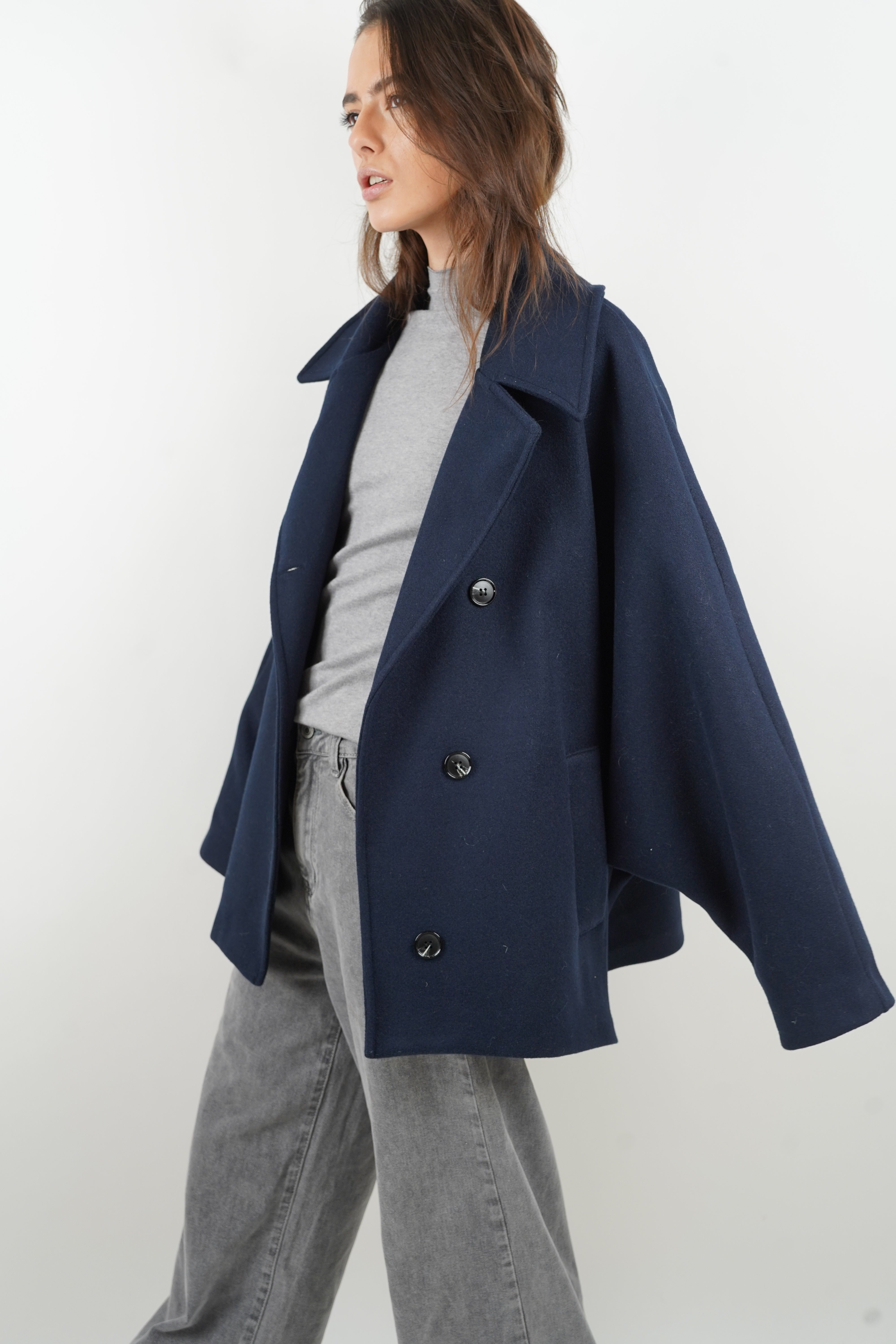 Navy blue Agathe coat