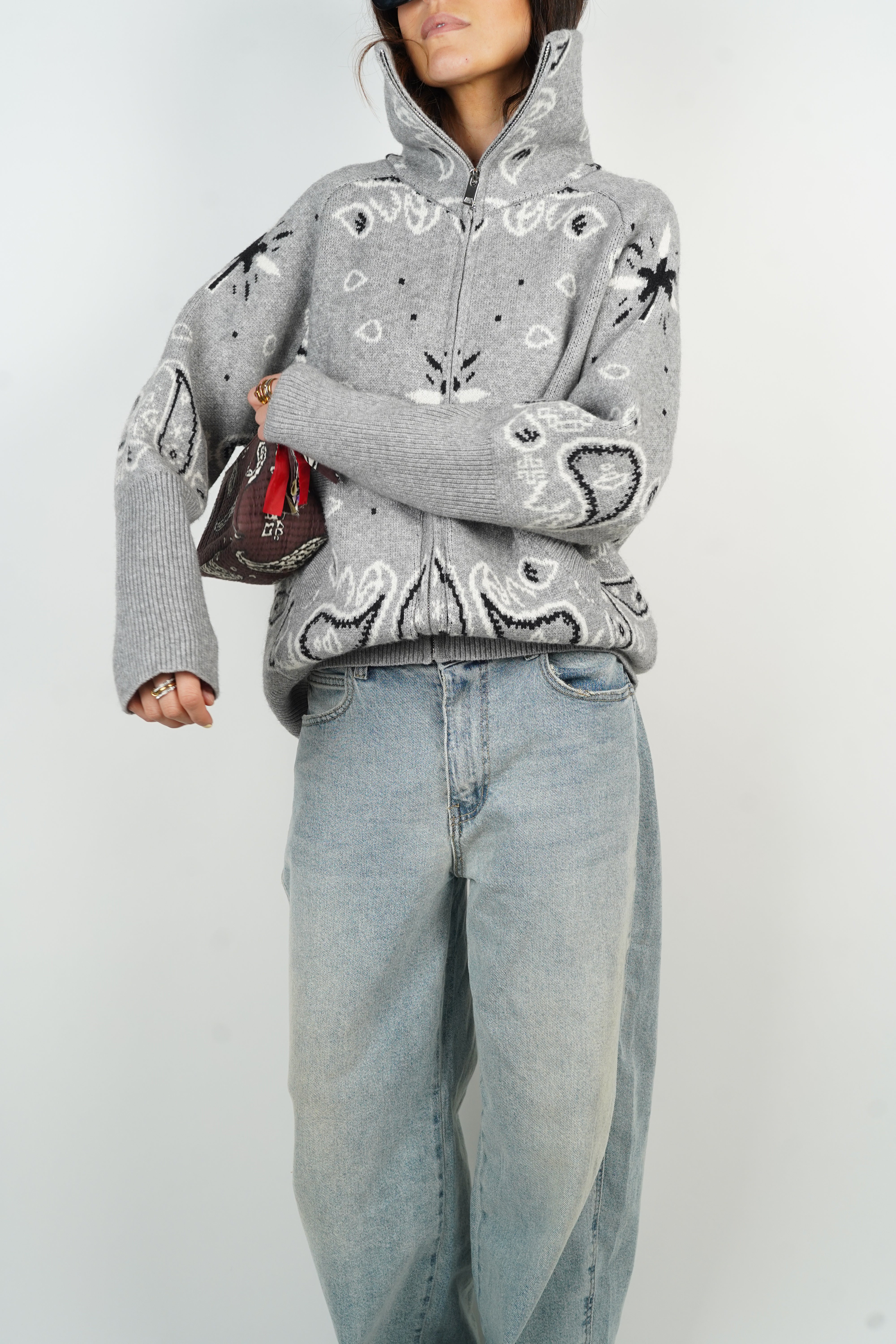 Carla gray cardigan