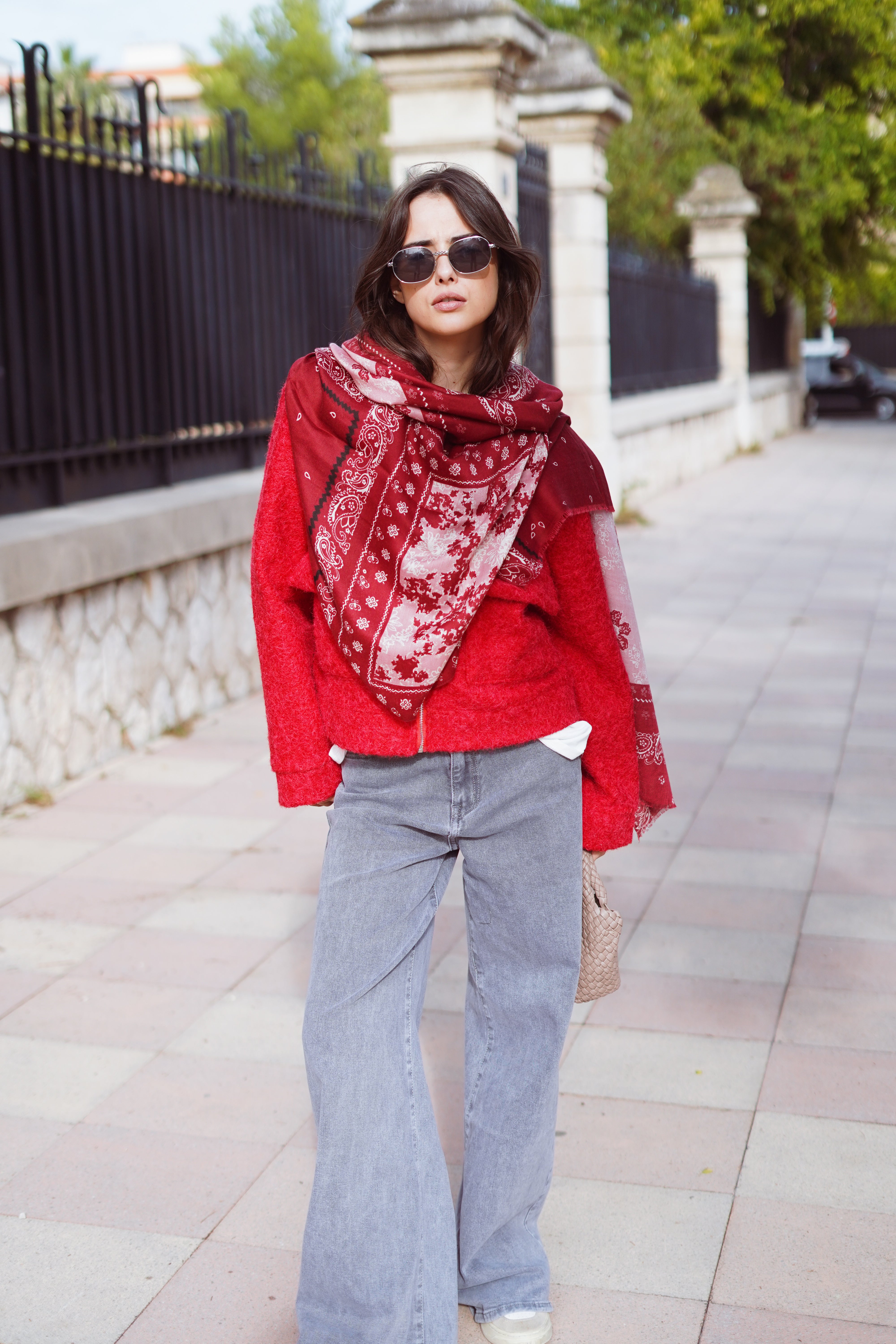 Foulard bandana rouge