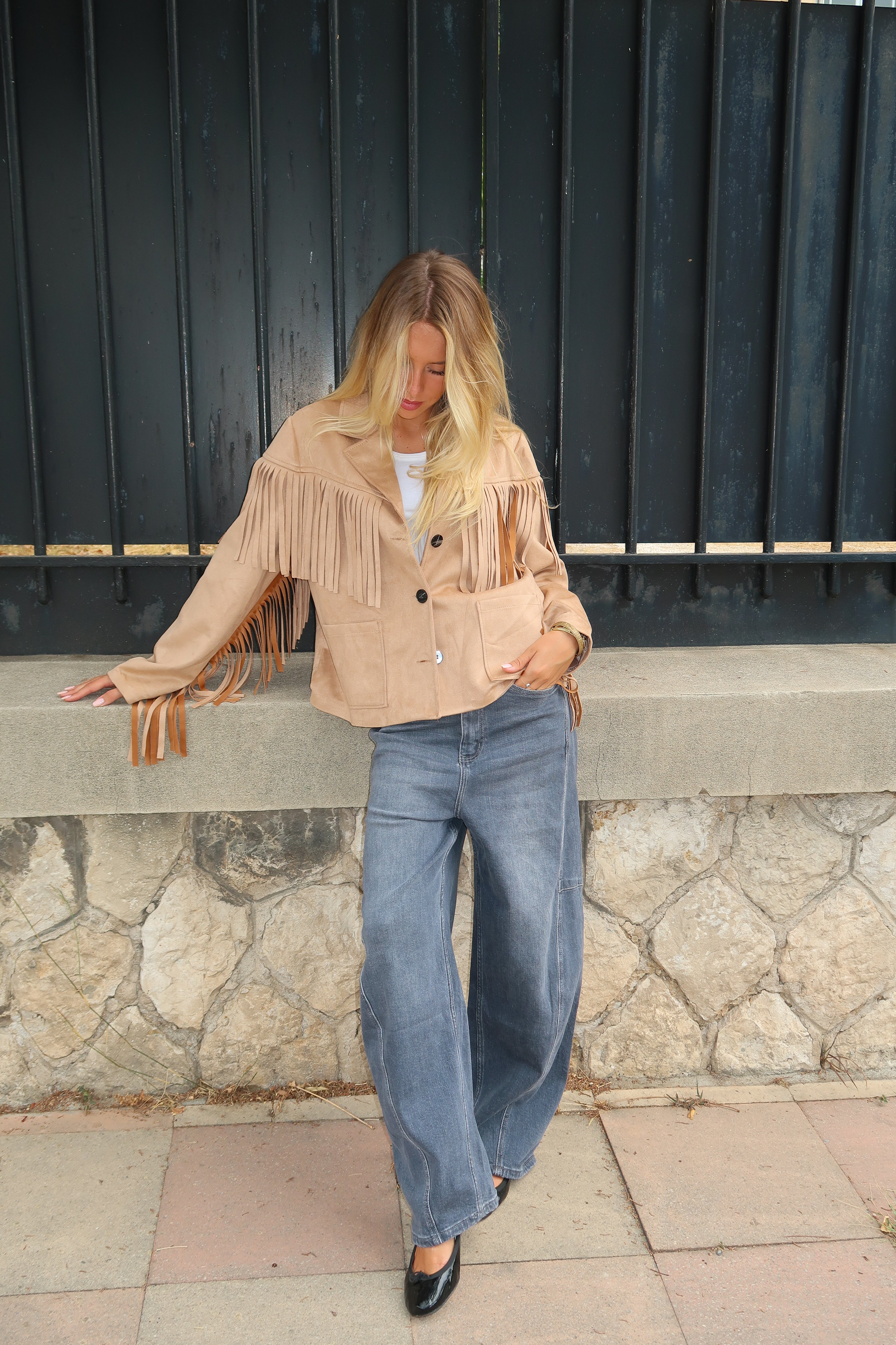 Kamelbraune Jacke Laëticia