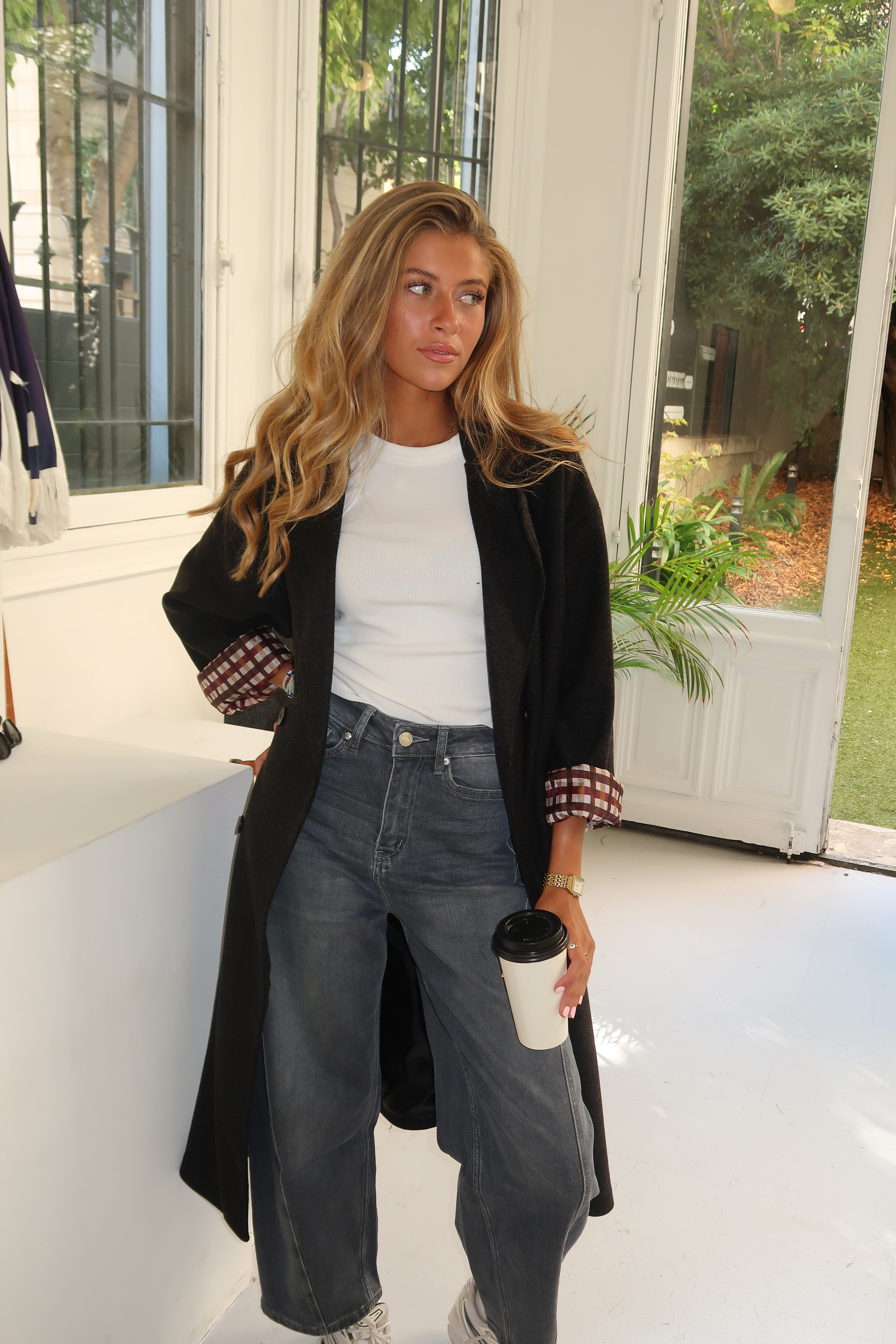 Anthrazitgrauer Charlie-Mantel