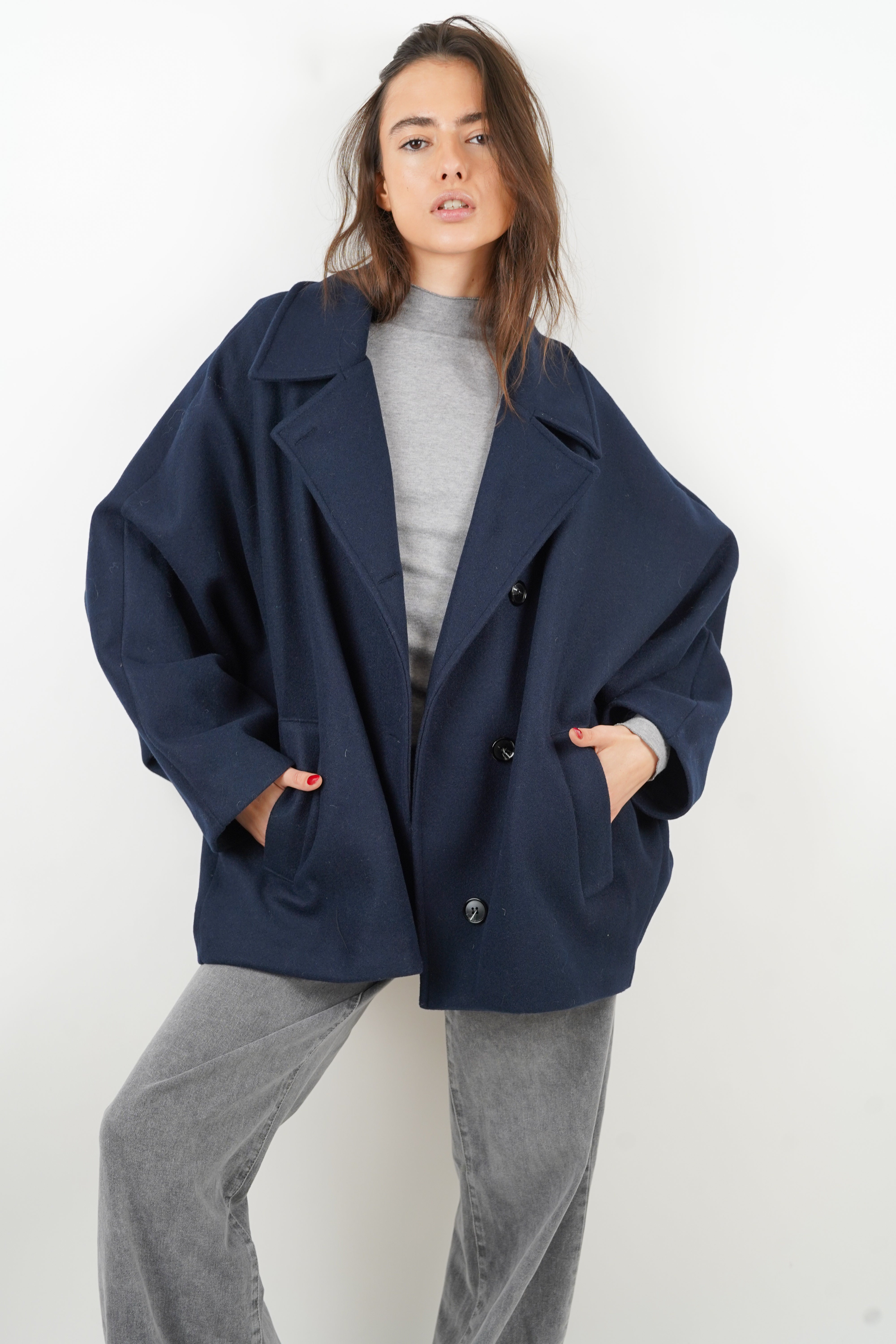 Navy blue Agathe coat