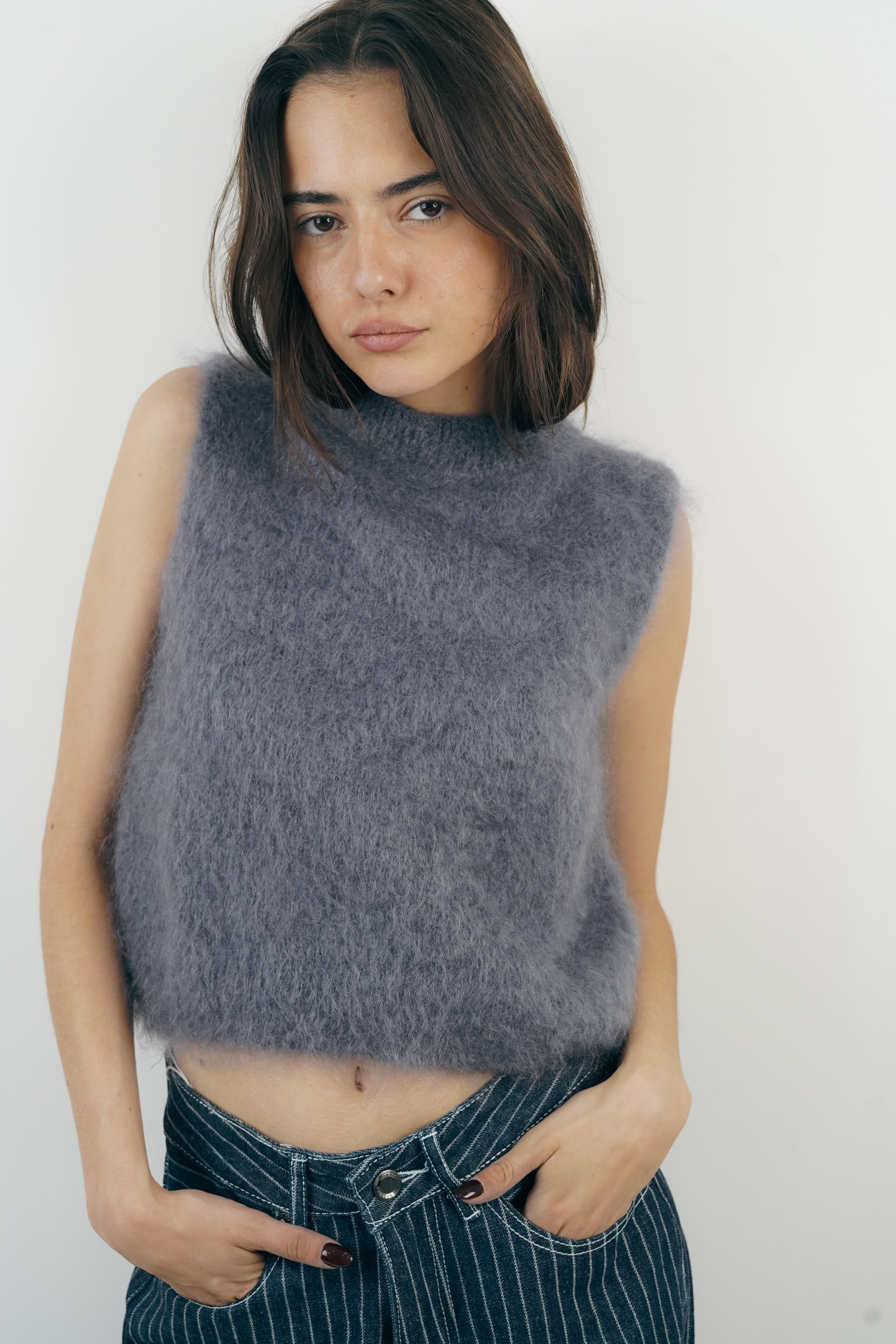 Pull mohair Jesse gris