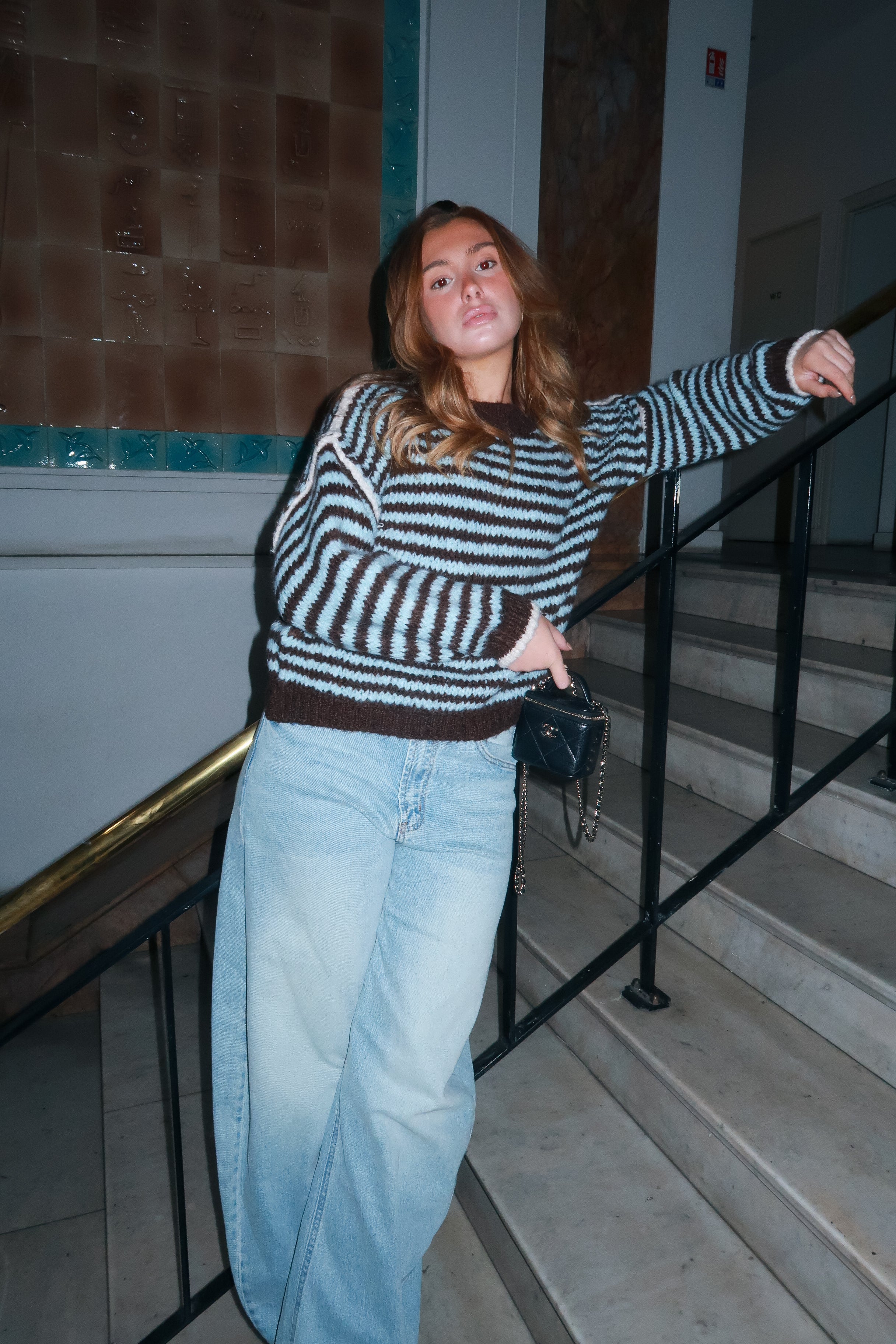 Sofia blauer Pullover