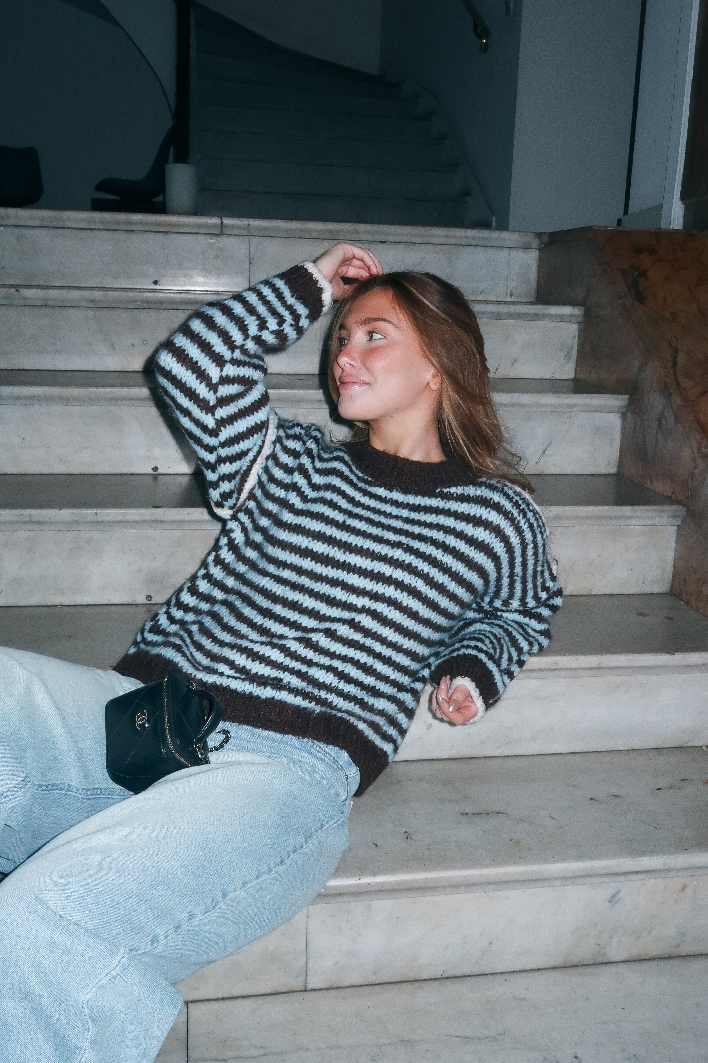 Sofia blauer Pullover