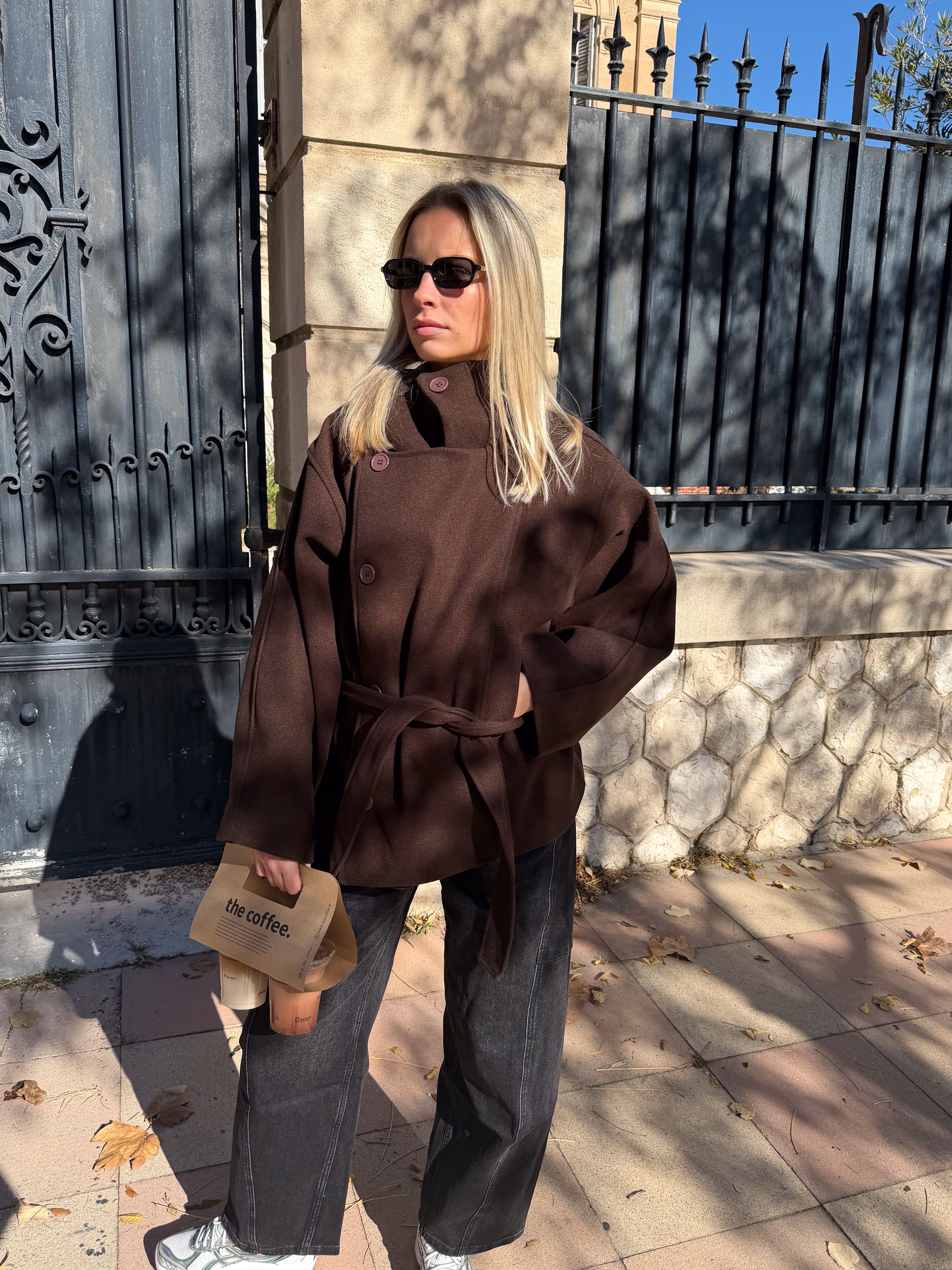 Manteau Roxane marron