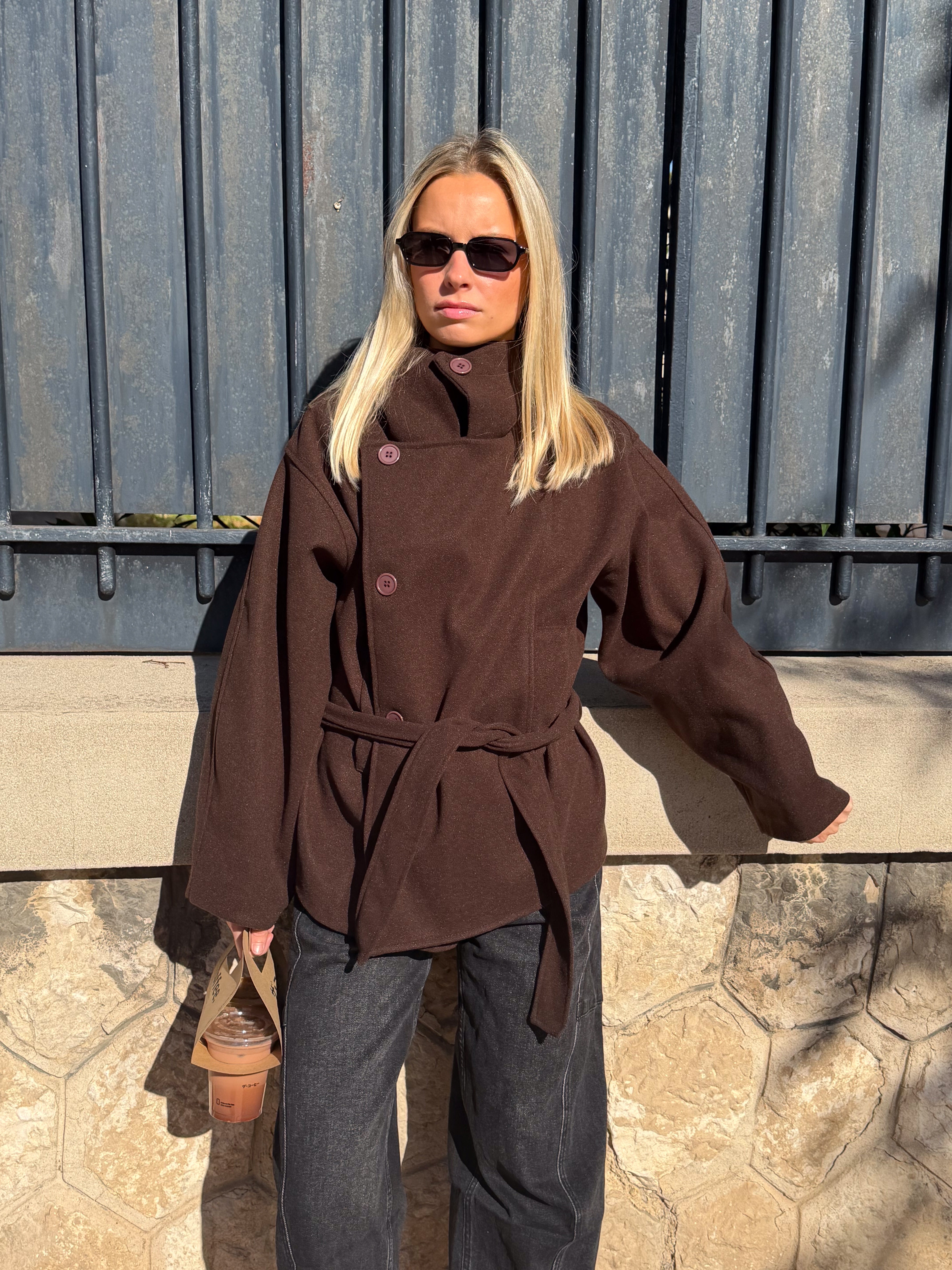 Manteau Roxane marron