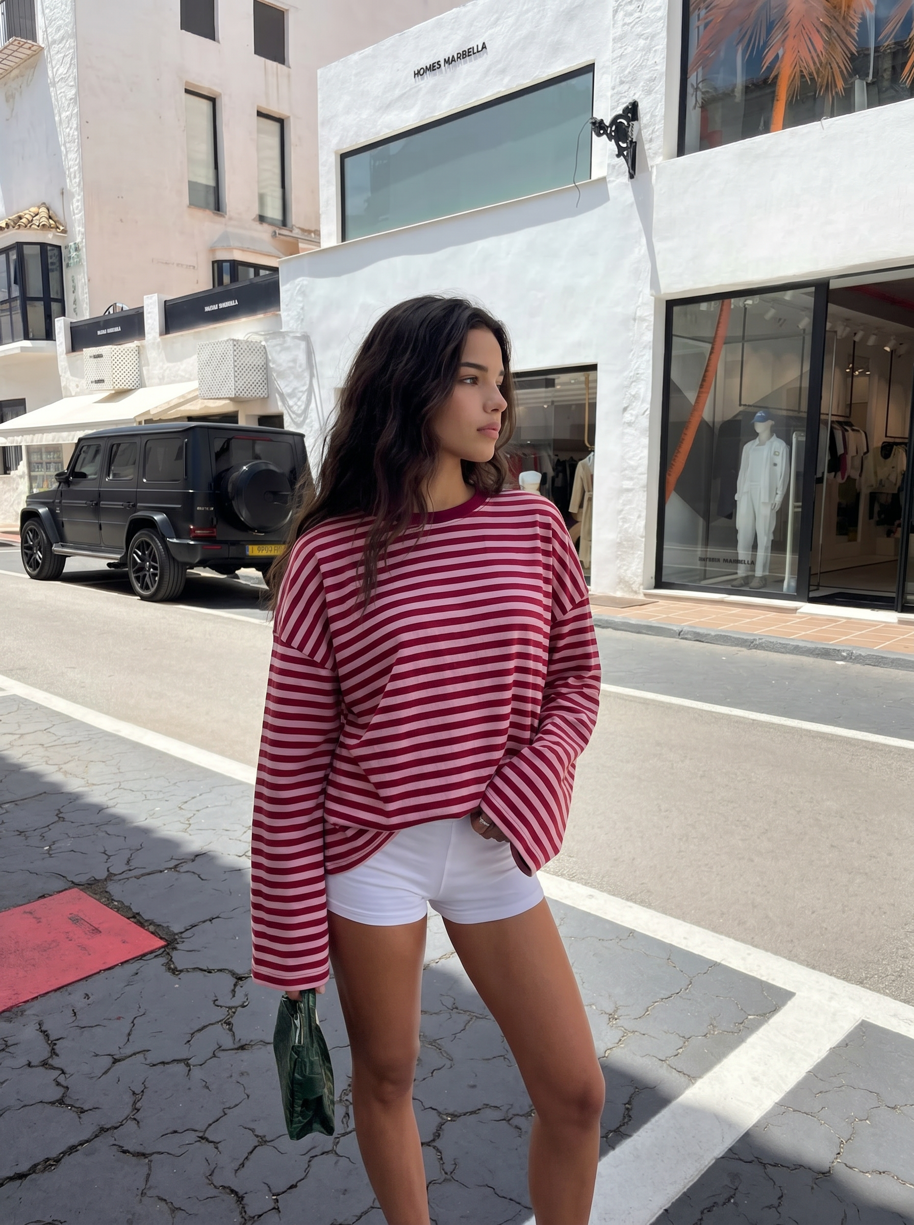 Tee-shirt Océane bordeaux et rose