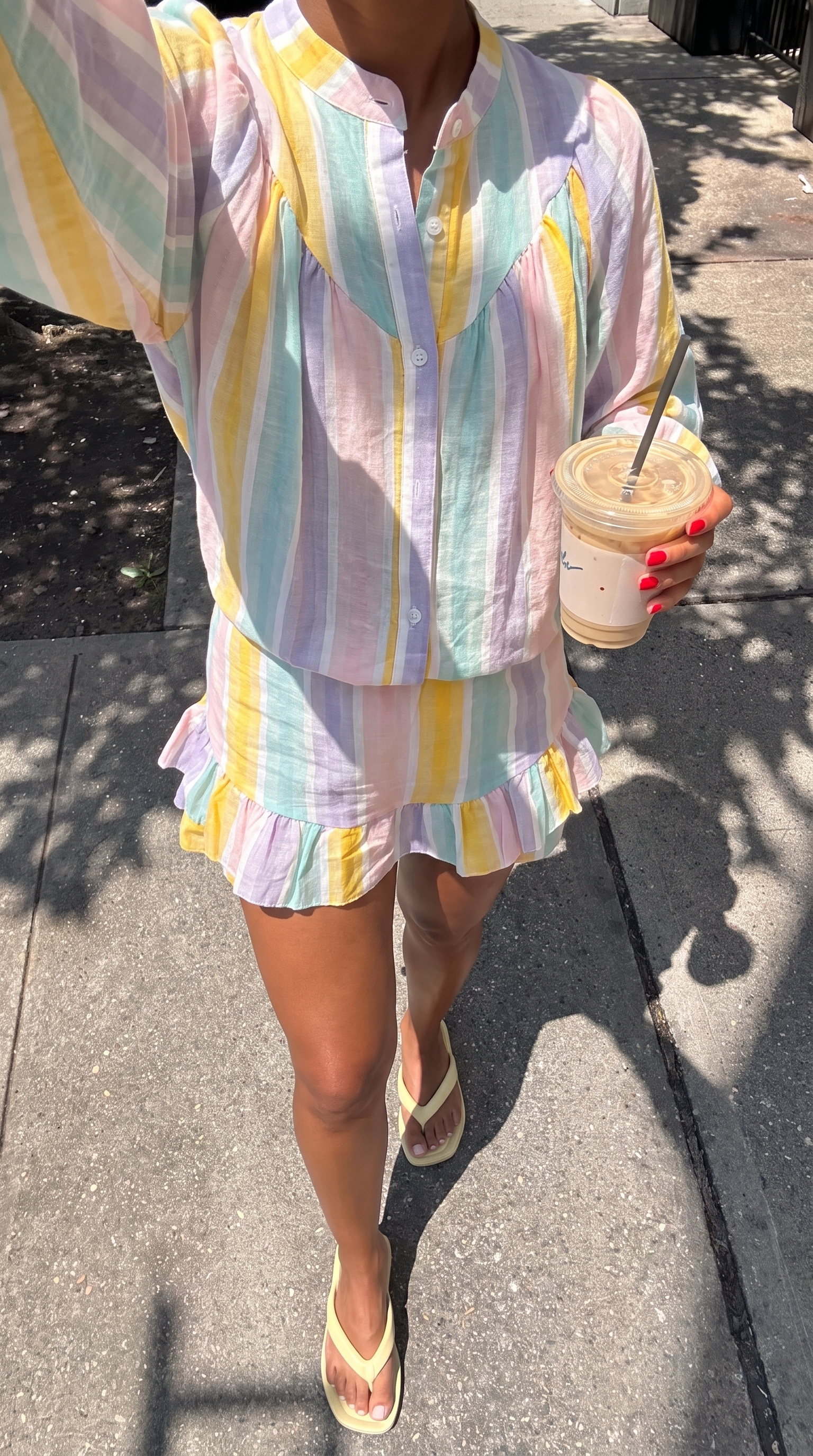 Ensemble Manon jaune/violet/vert