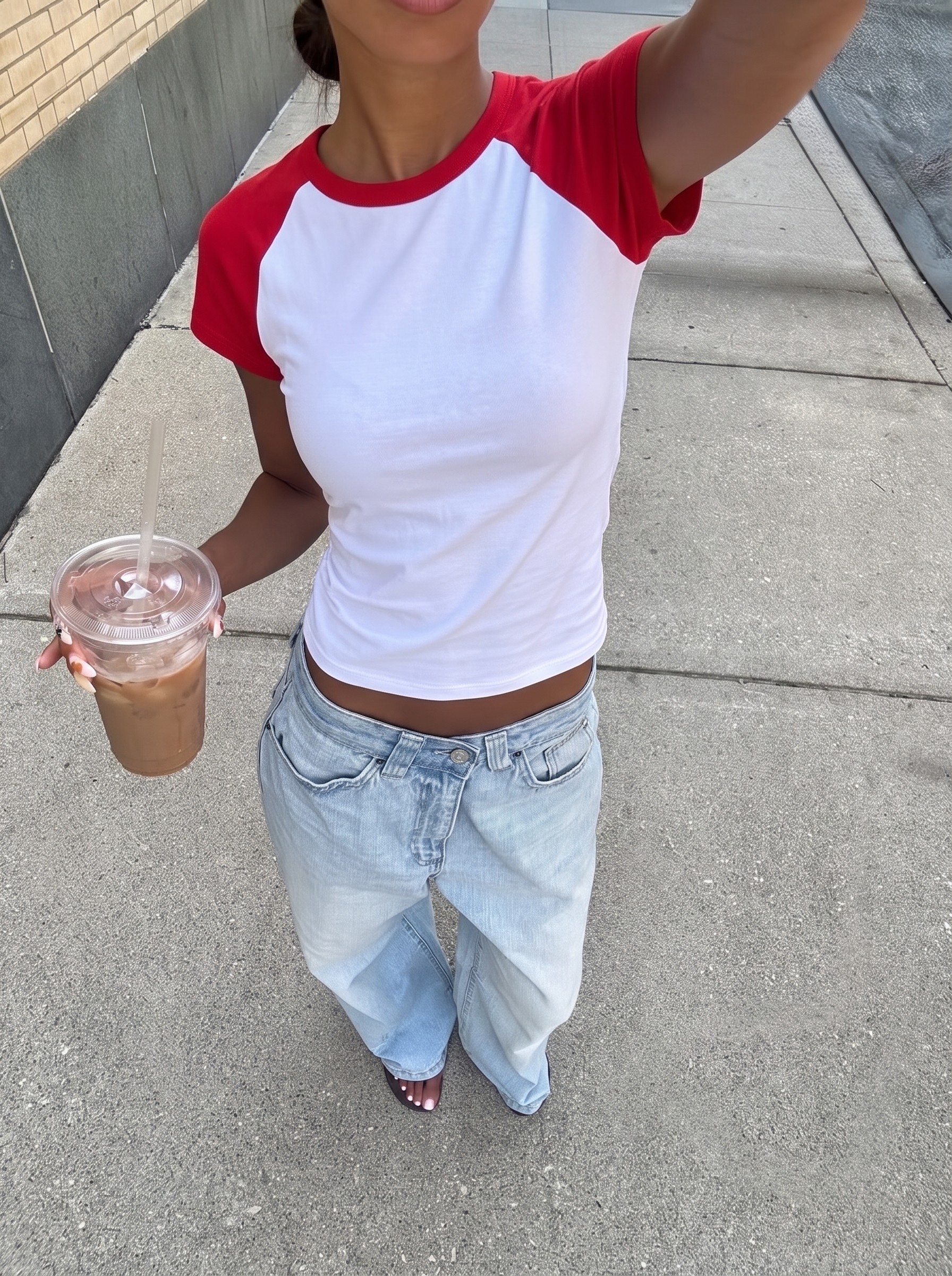 Julia T-Shirt weiß und rot