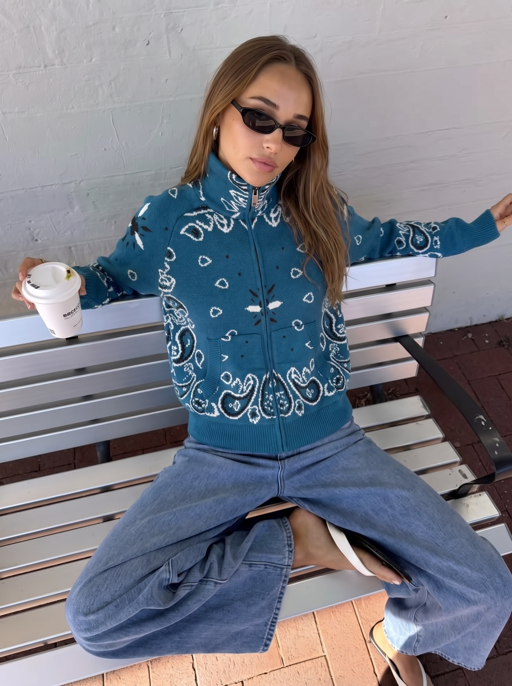 Carla teal blue vest