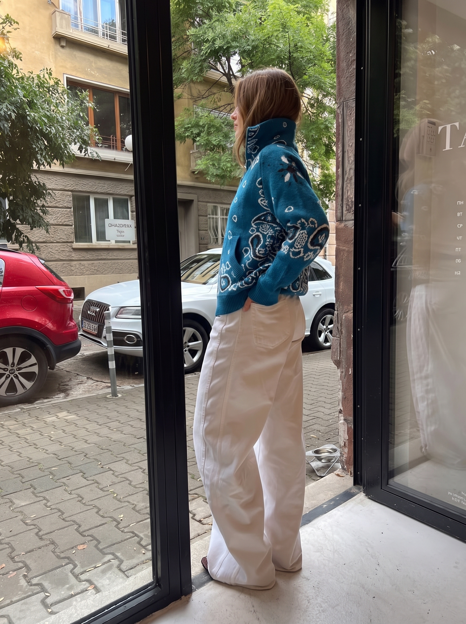 Carla teal blue vest