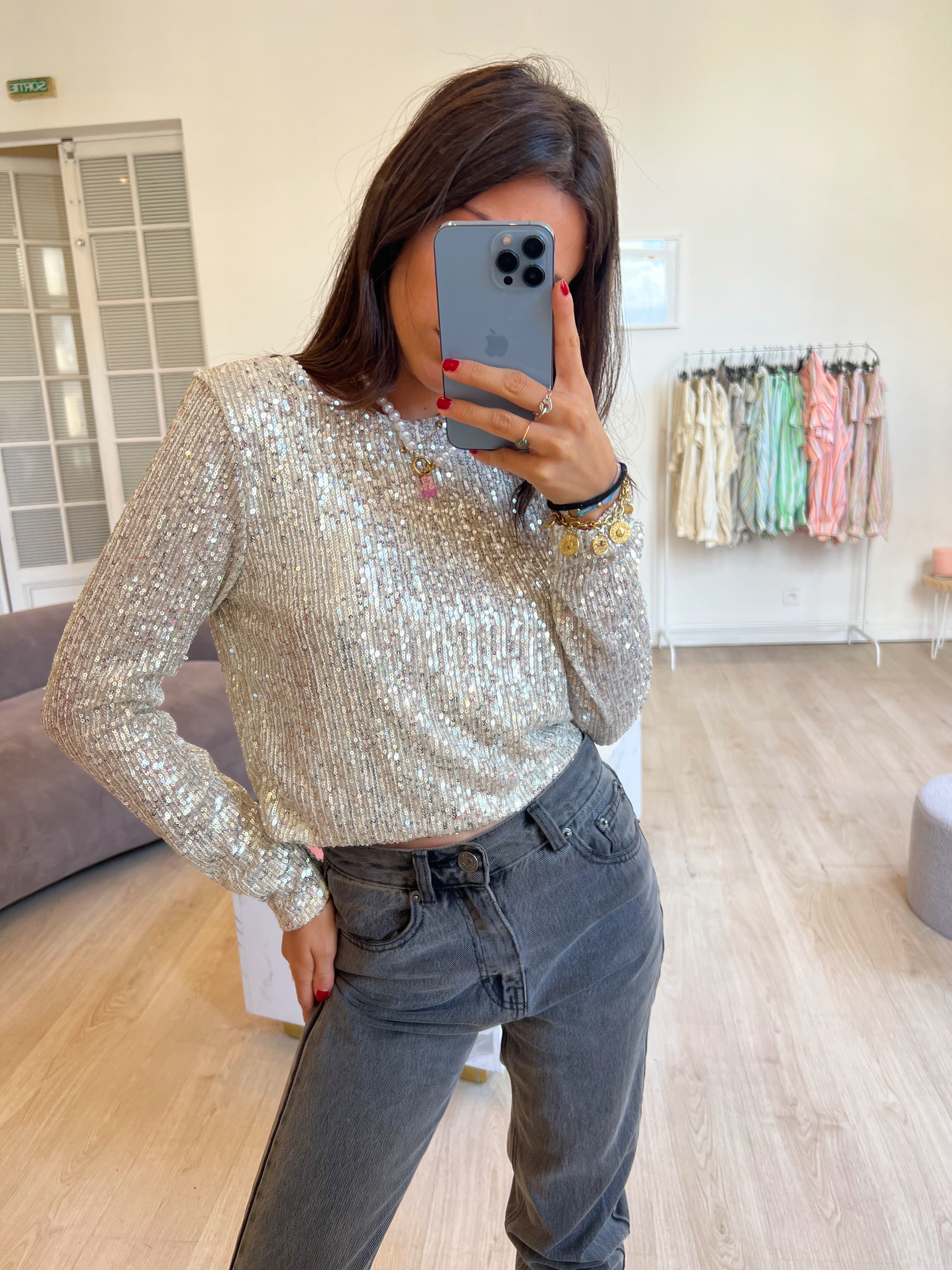 Haut Sequins